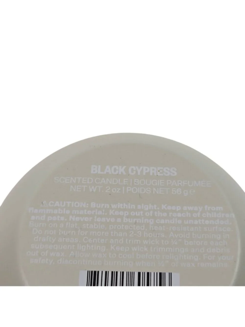 Apotheke Mini Tin Candle Black Cypress Scent 2oz White 15 Hour Burn Time